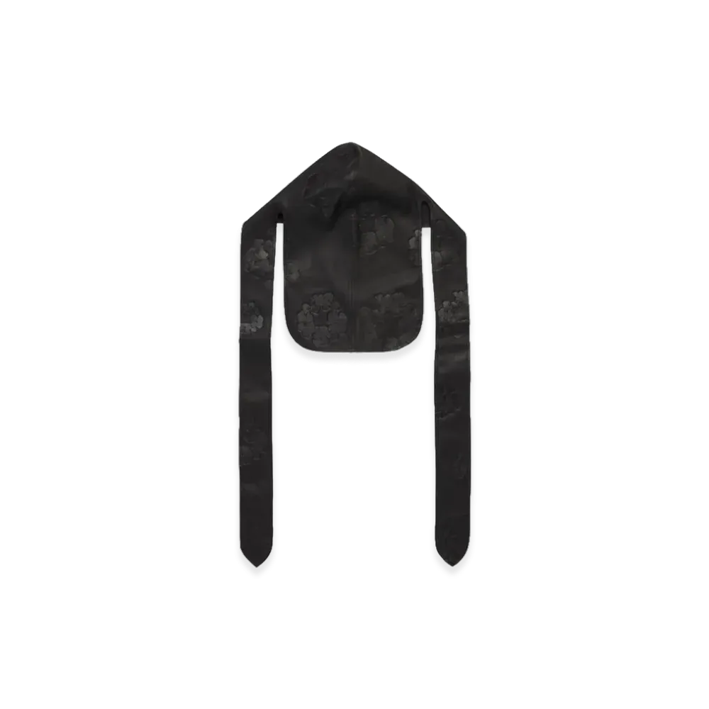 DENIM TEARS Cotton Wreath Leather Durag "Black"