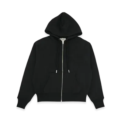 AMI PARIS De Coeur Embossed Logo Zip Hoodie "Black"