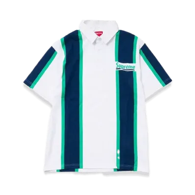 Supreme Stripe S/S Rugby "White/Navy"