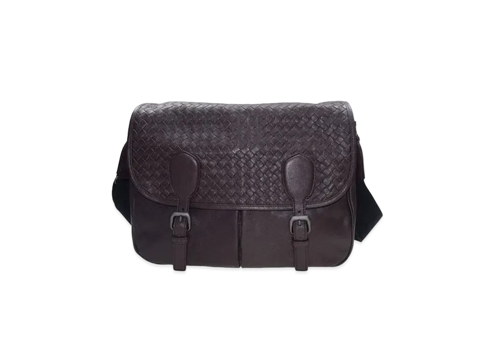 Bottega Veneta Lambskin Crossbody Bag "Brown"