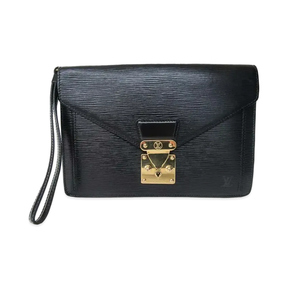 Louis Vuitton Pochette Sellier Dragonne Pouch Bag "Noir"