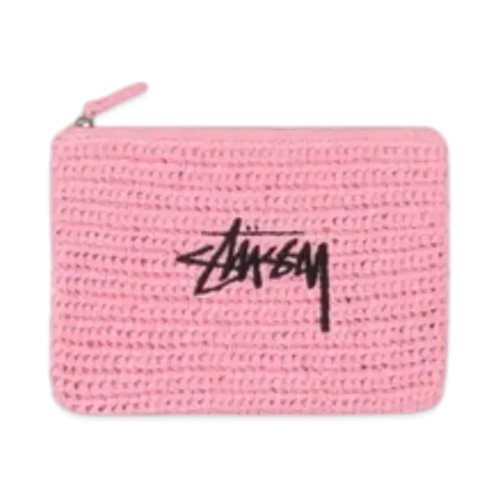 Stussy Woven Zip Pouch "Light Pink"