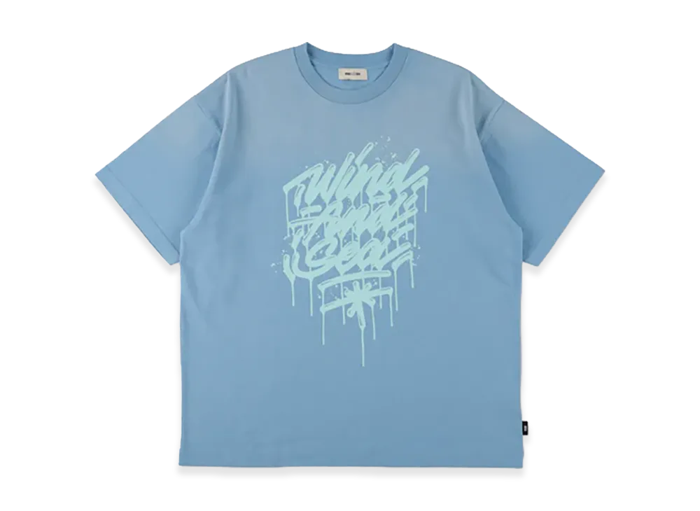 WIND AND SEA x IT'S A LIVING Spray Fade Tee "Blue"