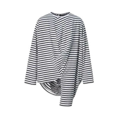 ANREALAGE Ball Border Jersey Top "White/Navy"