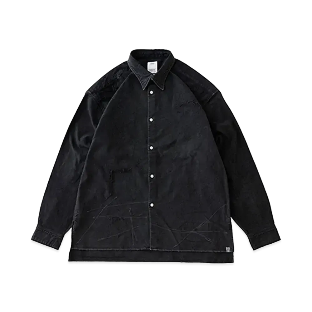visvim TRAVAIL SHIRT L/S CRASH "Black"