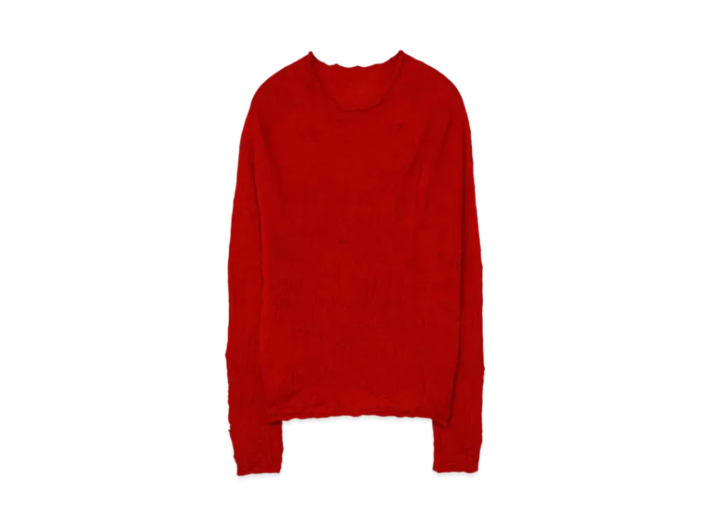 Yohji Yamamoto Y's QR LINKS WRINKLE PULLOVER "Red"