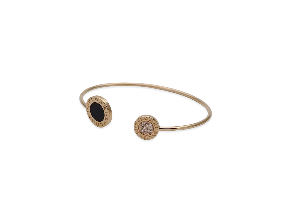 BVLGARI Bulgari Bulgari Bracelet Diamond Onyx "Pink Gold"