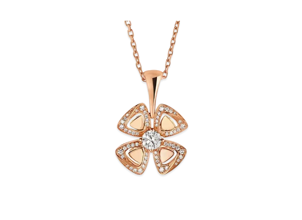 BVLGARI Fiorever Diamond Necklace "Pink Gold"