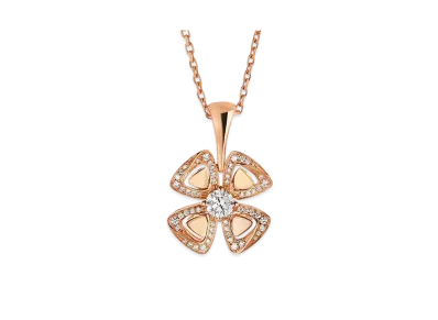 BVLGARI Fiorever Diamond Necklace "Pink Gold"