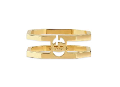 GUCCI Gold Double G Connect Ring "Gold"