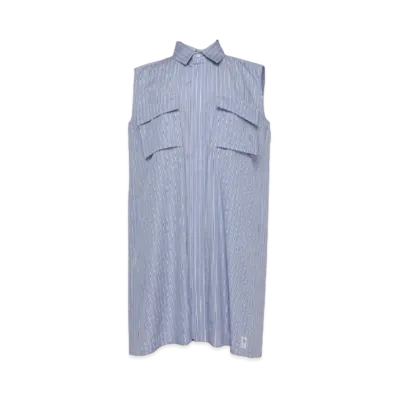 sacai Thomas Mason Cotton Poplin Dress "Light Blue Stripes"