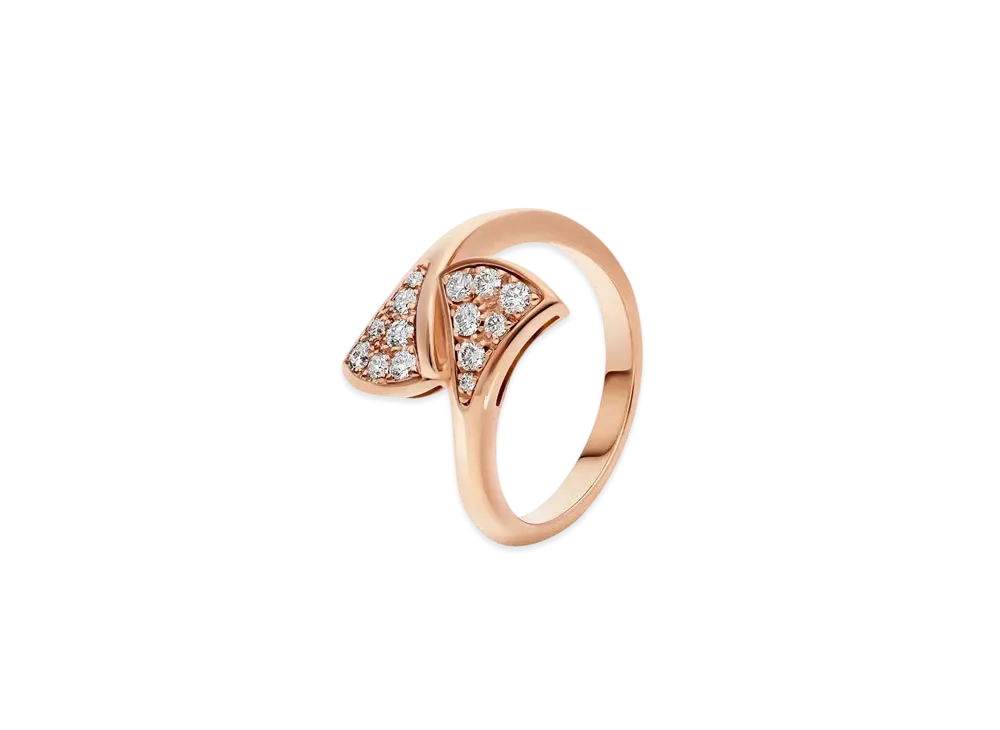 BVLGARI Divas Dream Ring Pave Diamond "Pink Gold"
