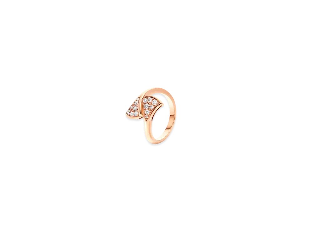 BVLGARI Divas' Dream Ring With Pave Diamonds "Pink Gold"