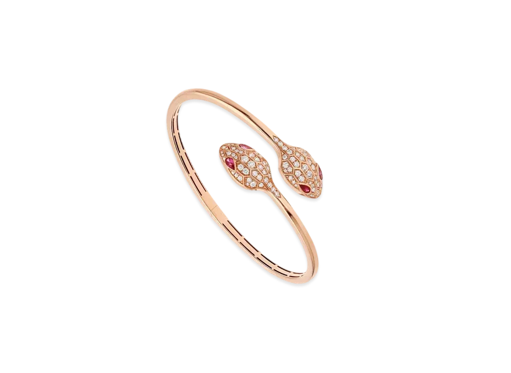 BVLGARI Serpenti Bracelet With Diamond Rubellite "Pink Gold"