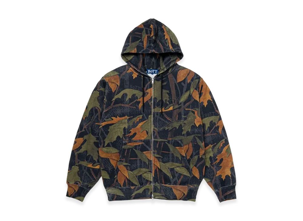 BoTT Washed Tree Camo Zip Hoodie "Black"