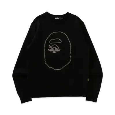 A BATHING APE Embroidery Crewneck Sweat "Black"