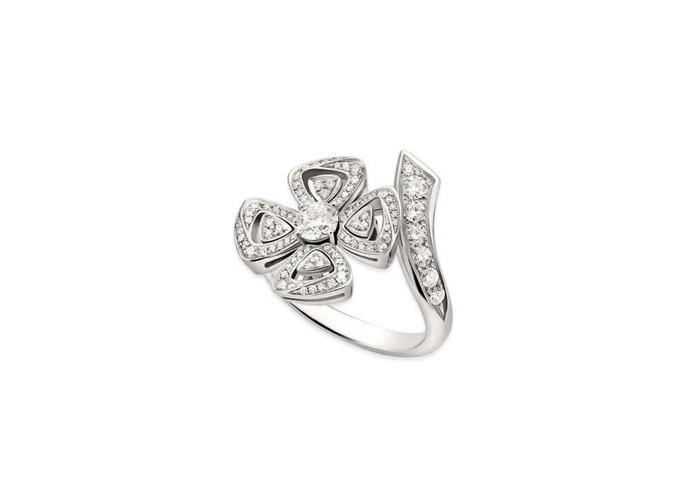 BVLGARI Fiorever Ring Pave Diamond "White Gold"
