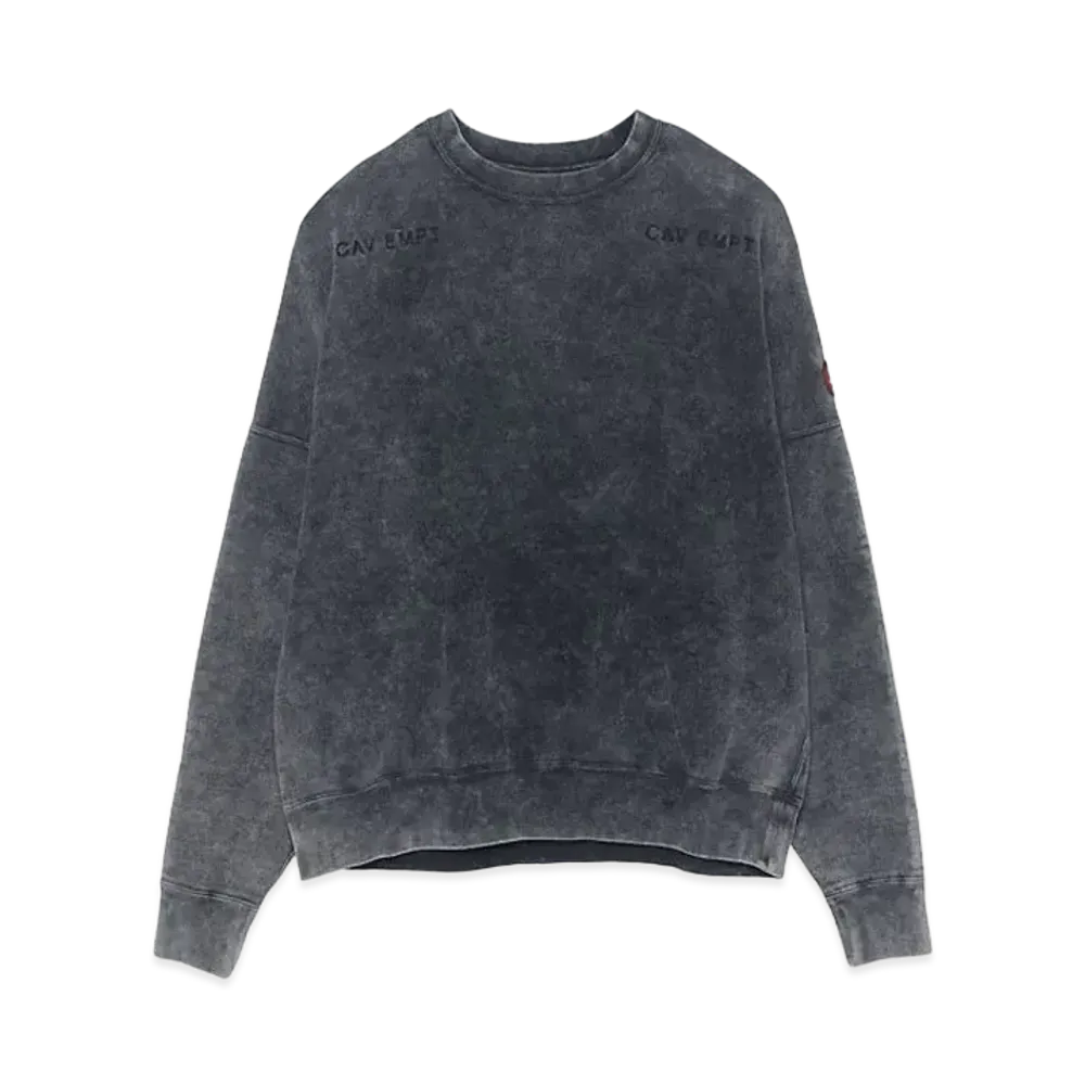 Cav Empt (C.E) BLEACHED WASH CREW NECK "Grey"