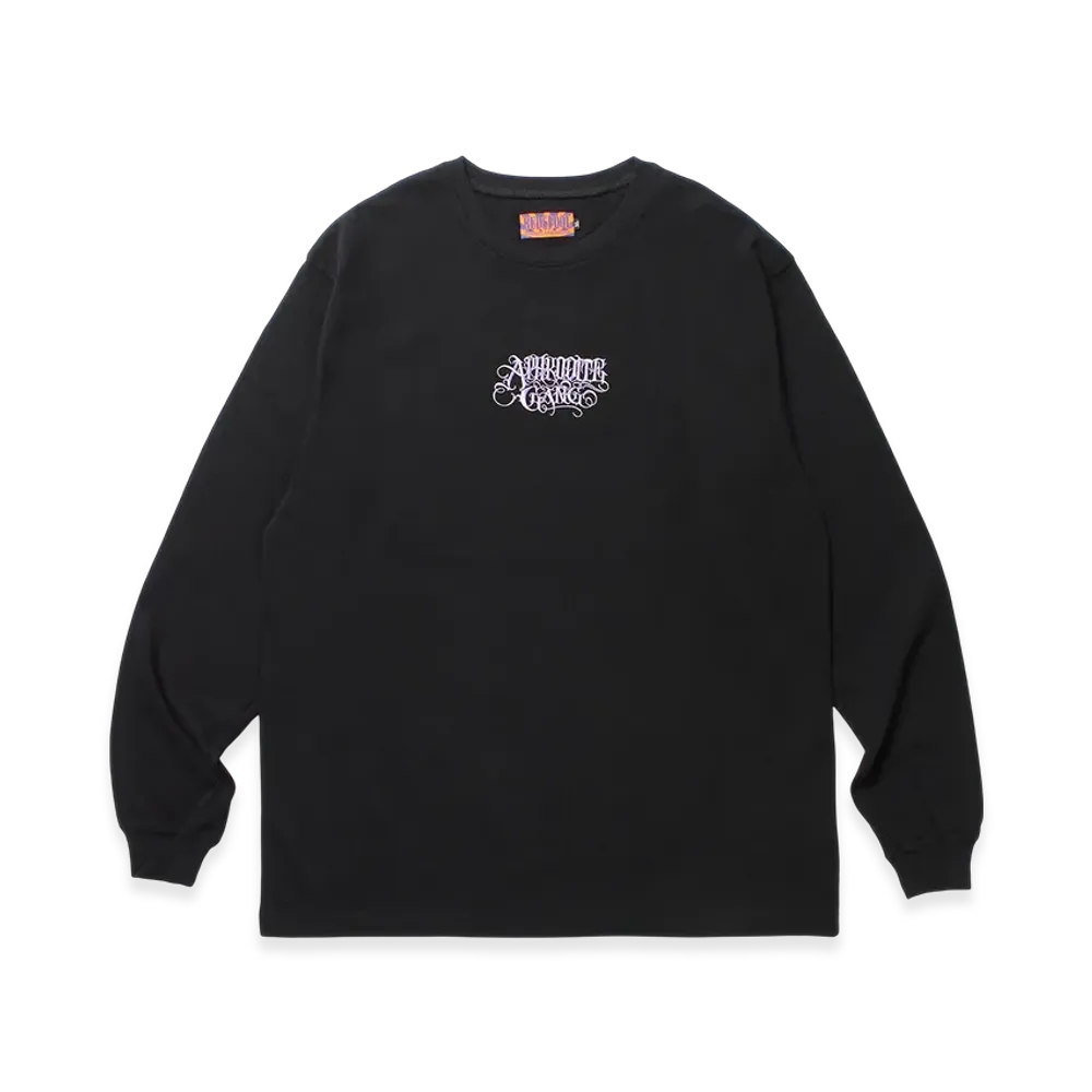APHRODITEGANG Classic Logo Embroidery L/S Tee "Black/Purple"