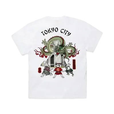 FR2 Tokyo City Souvenir Embroidery T-Shirt "White"
