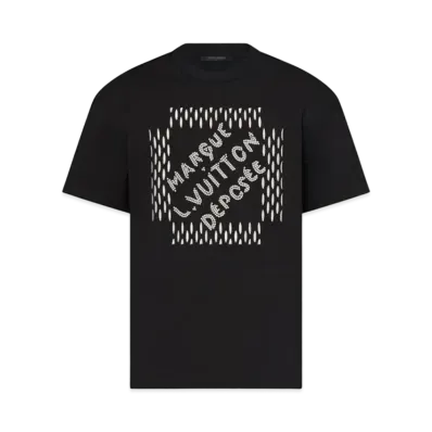 Louis Vuitton Embroidered Signature Cotton T-Shirt "Noir"