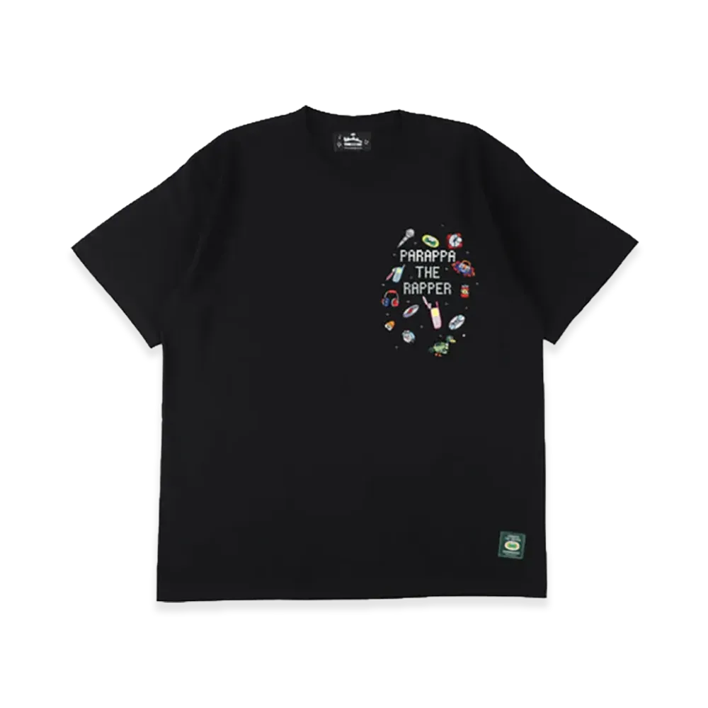 WIND AND SEA x Parappa The Rapper Parappa Rhinestone Tee "Black"