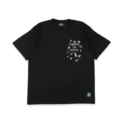WIND AND SEA x Parappa The Rapper Parappa Rhinestone Tee "Black"