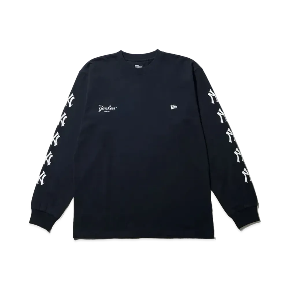 NEW ERA MLB Apparel Regular Fit Long Sleeve Cotton T-Shirt New York Yankees "Navy"