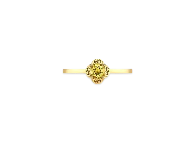 GUCCI Interlocking G Ring With Beryl "Yellow"