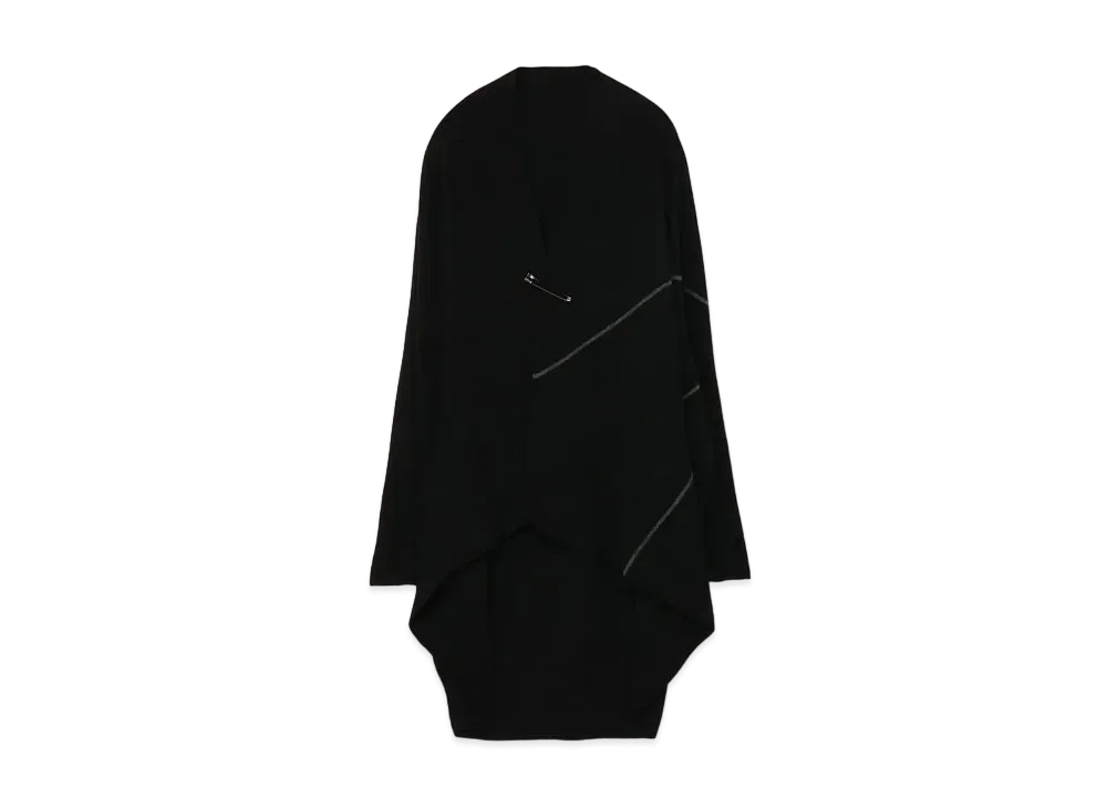 Yohji Yamamoto Y's PLAIN STITCH WG COLOURFUL LINE CARDIGAN "Black"