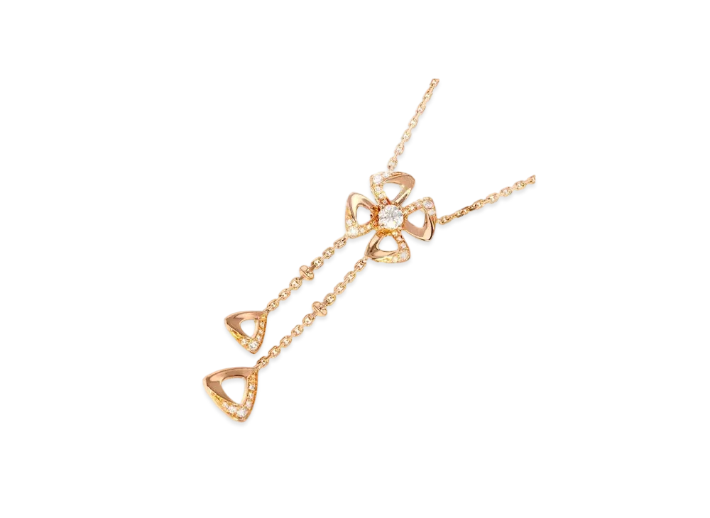 BVLGARI Fiorever Diamond Necklace "Pink Gold"