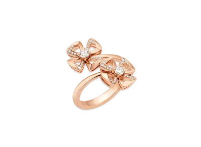 BVLGARI Fiorever Ring Pave Diamond "Pink Gold"