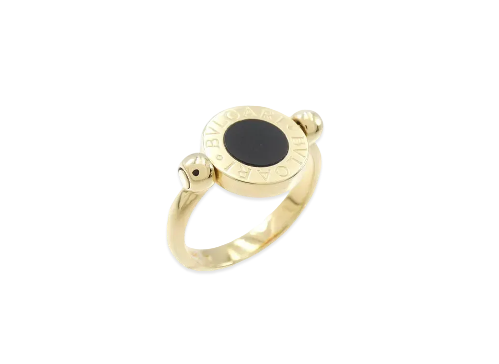 BVLGARI Bulgari Bulgari Flip Ring Mother of Pearl Onyx "Pink Gold"