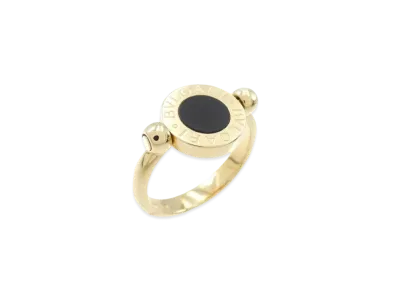 BVLGARI Bulgari Bulgari Flip Ring Mother of Pearl Onyx "Pink Gold"