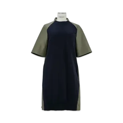 sacai Cotton Gabardine x Knit One Piece "Navy/Khaki"