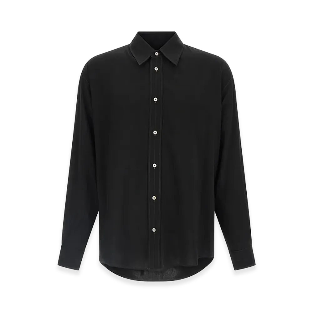 LEMAIRE Viscose Wool Shirt "Black"