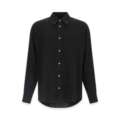 LEMAIRE Viscose Wool Shirt "Black"