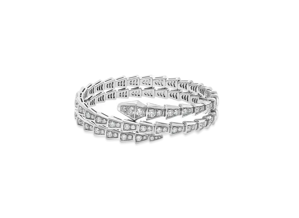 BVLGARI Serpenti Viper Bracelet Diamond "White Gold"