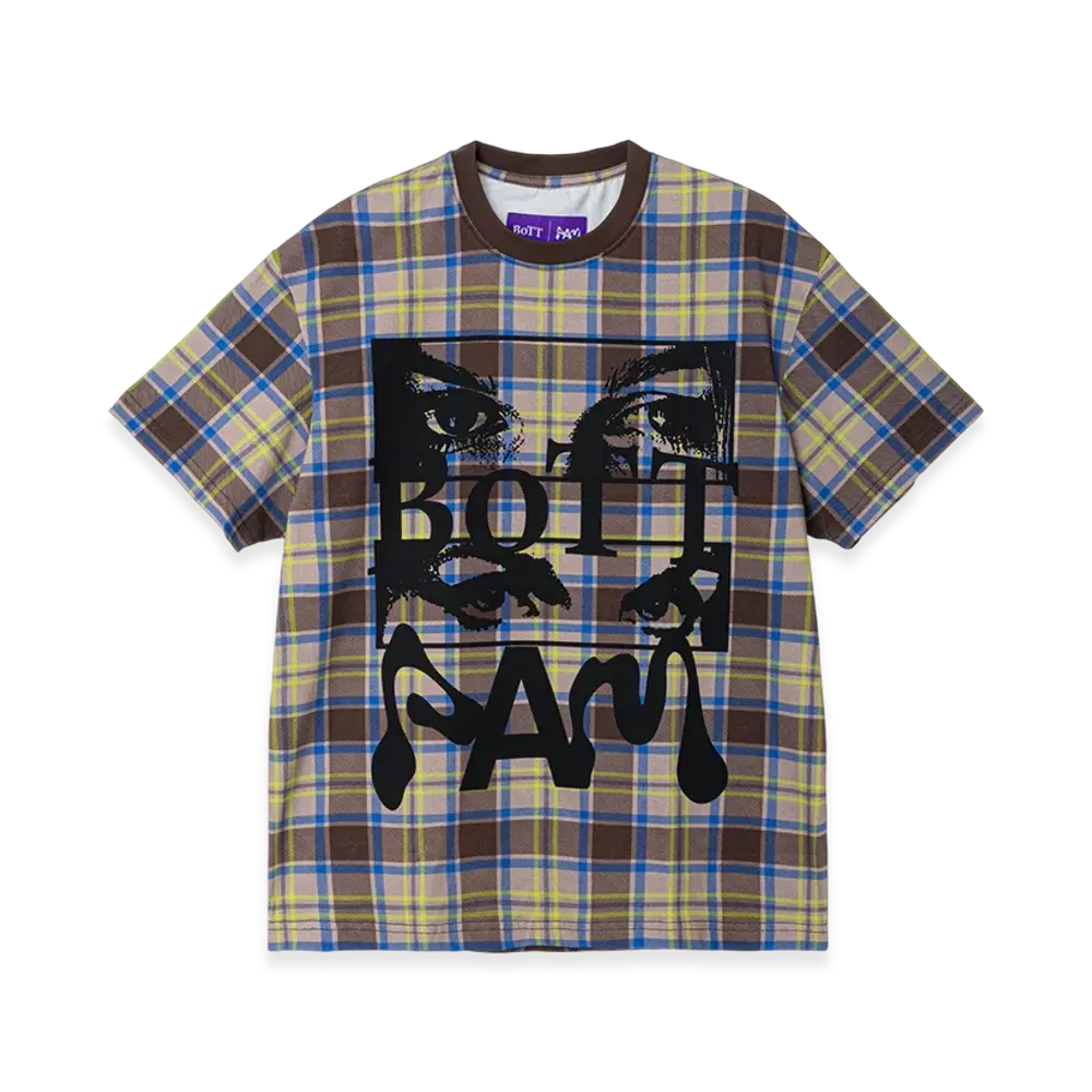 BoTT x P.A.M. Check Tee "Blown/Blue"