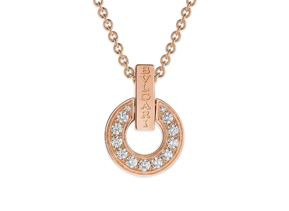BVLGARI Bulgari Bulgari Necklace Diamonds "Pink Gold"