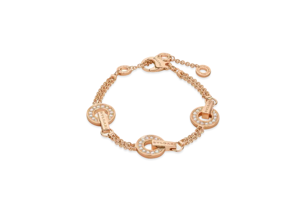 BVLGARI Bulgari Bulgari Bracelet Diamond "Pink Gold"