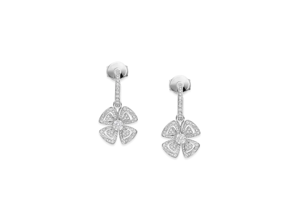 BVLGARI Fiorever Earrings "White Gold"