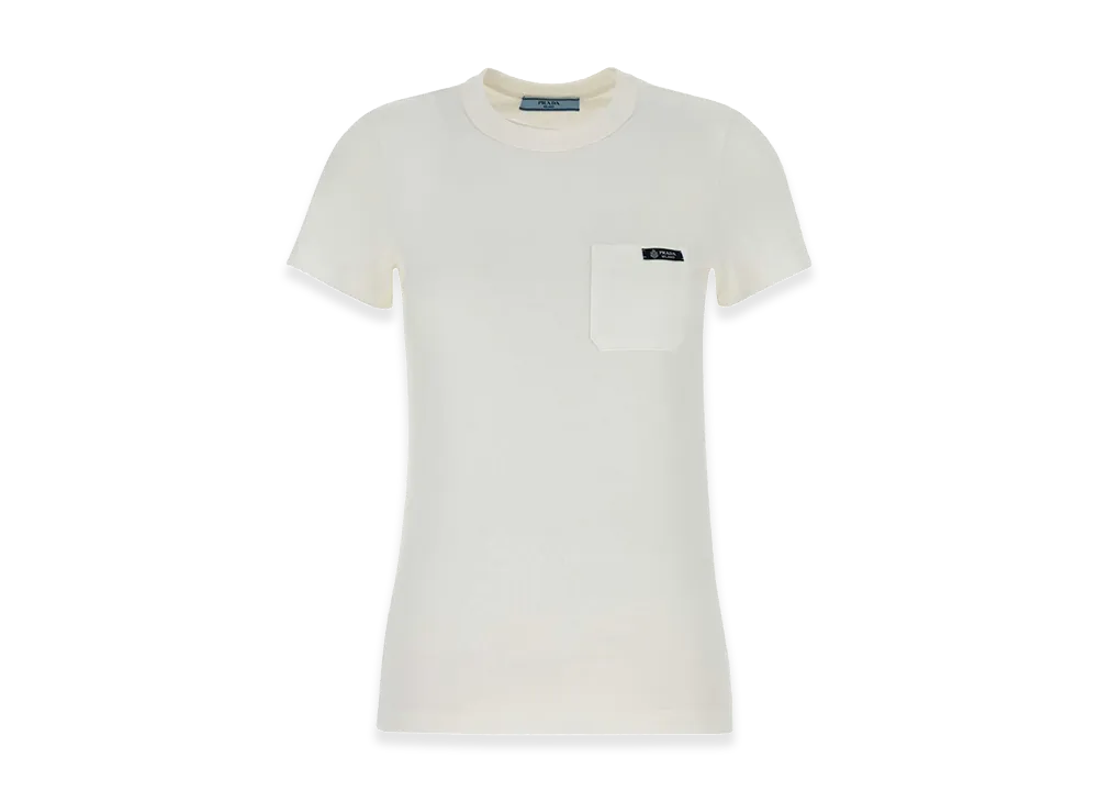 PRADA Women's Pocket T-Shirt "White"