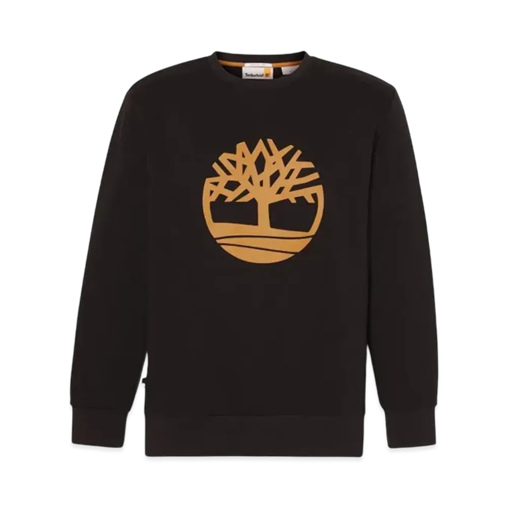 Timberland Men's Northwood Tree Logo Brush Back Crewneck Tee "Black"