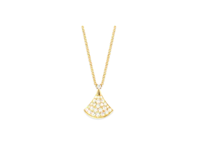 BVLGARI Divas' Dream Necklace With Pave Diamonds "Yellow Gold"