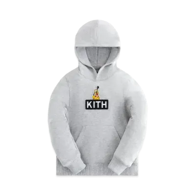 Disney | Kith Kids for Mickey & Friend Pluto Classic Logo Hoodie "Light Heather Grey"