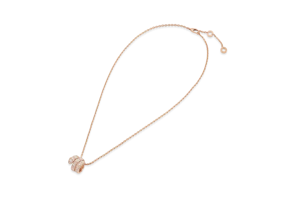 BVLGARI Serpenti Viper Diamond Necklace "Pink Gold"