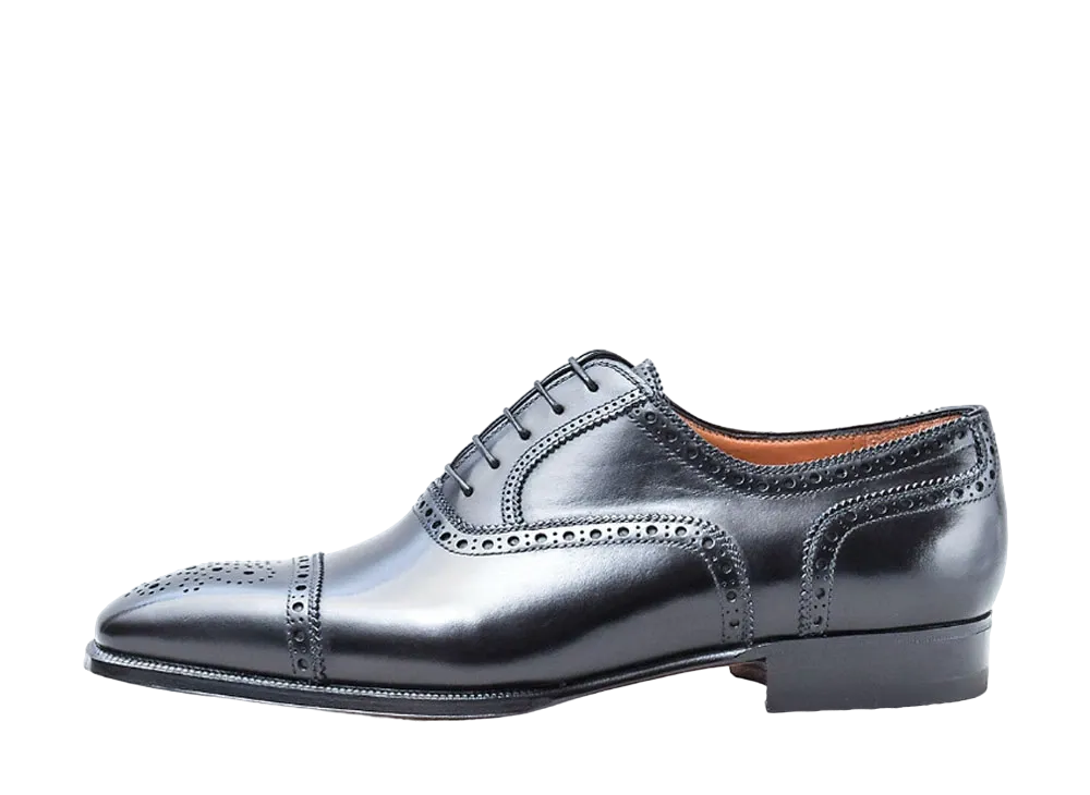 Enzo Bonafe Semi Brogue 2102062 Calf Leather "Black"
