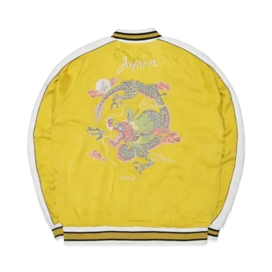 FR2 Rabbits Dragon Embroidery Reversible Souvenir Jacket "Yellow"