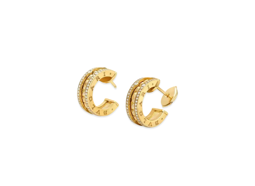 BVLGARI B Zero 1 Diamond Earrings "Yellow Gold"